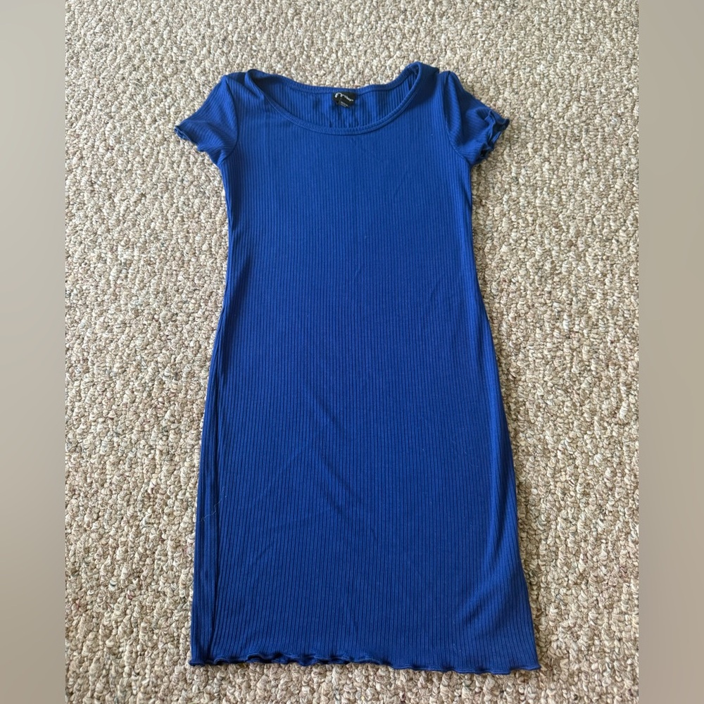 Art Class Blue Ribbed Top